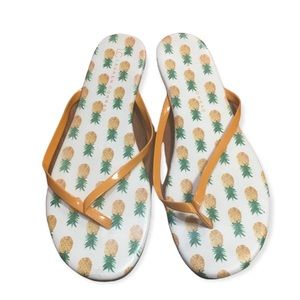 Lauren Conrad pineapple flip flops size 9 women